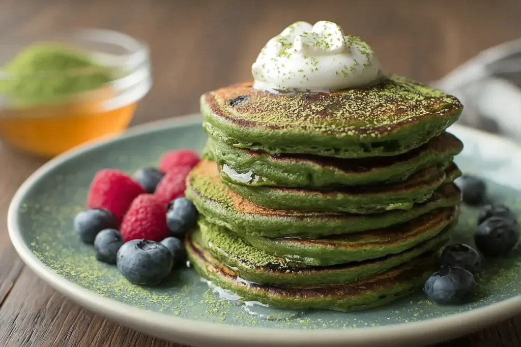 Colorful Green Pancakes