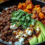 Delicious Ground Beef Hot Honey Bowl Ready to Serve