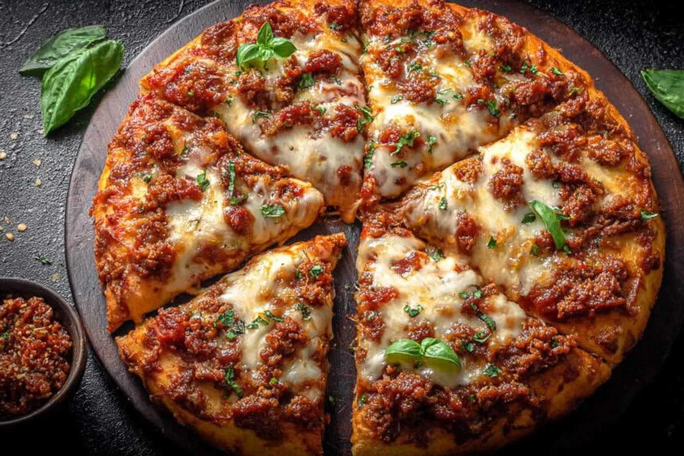 ground chicken pizza crust