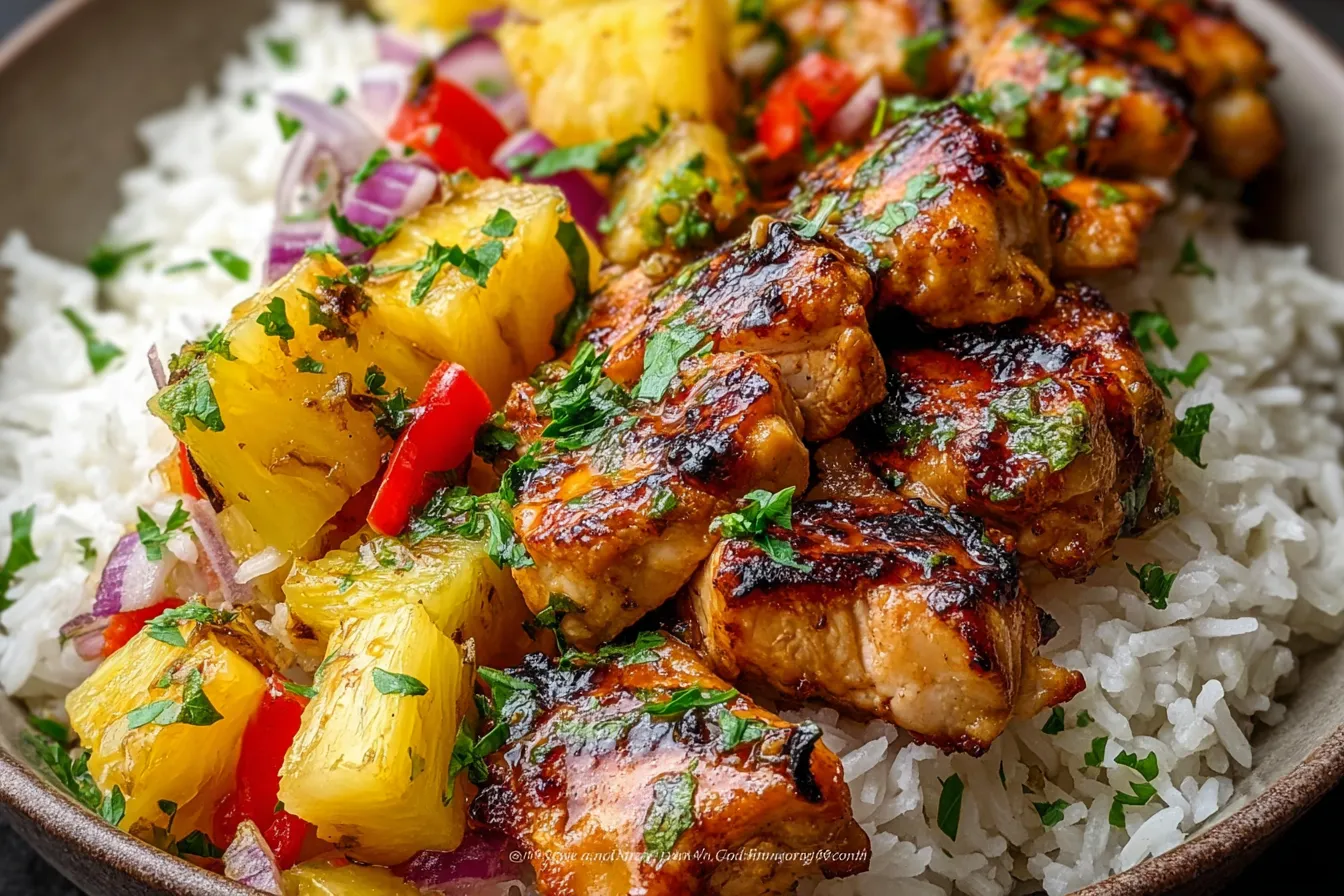 Hawaiian Pineapple Chicken Dinner