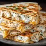 High-Protein Chicken Ranch Quesadilla Ready to Serve