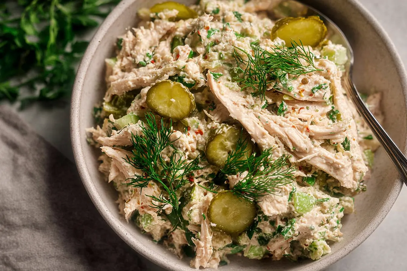 High-Protein Dill Pickle Chicken Salad