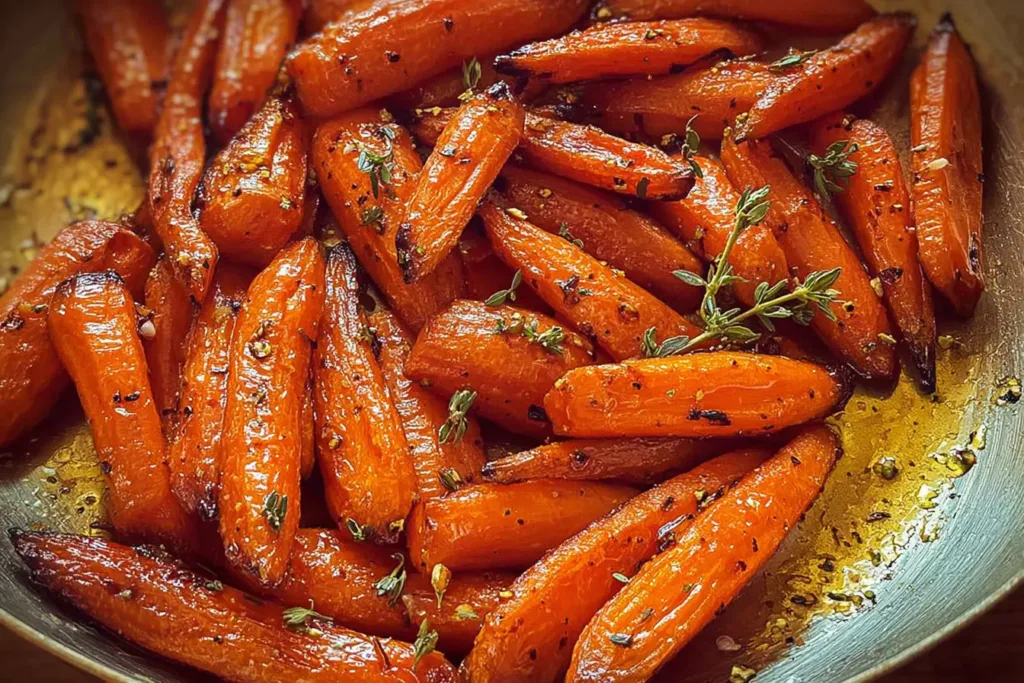 Honey Roasted Carrots Served Fresh on a Plate