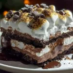 Delicious Hot Chocolate Lasagna Served in Elegant Slices