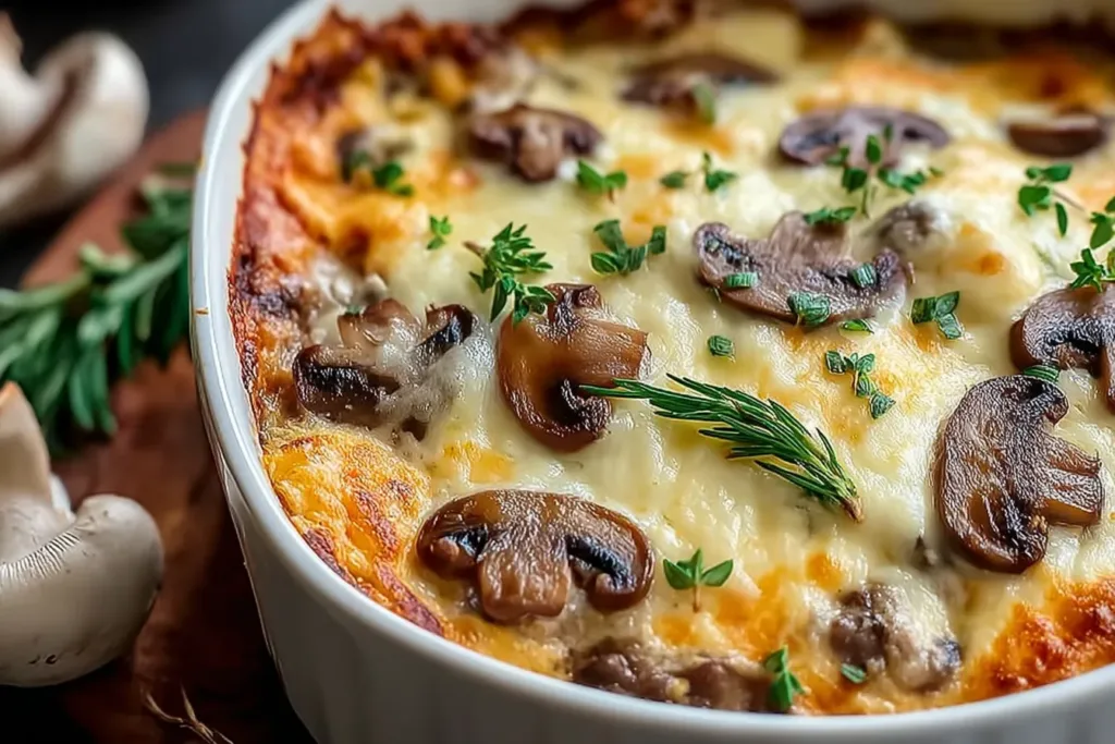 Irresistible Keto Mushroom Swiss Beef Bake for Cozy Nights