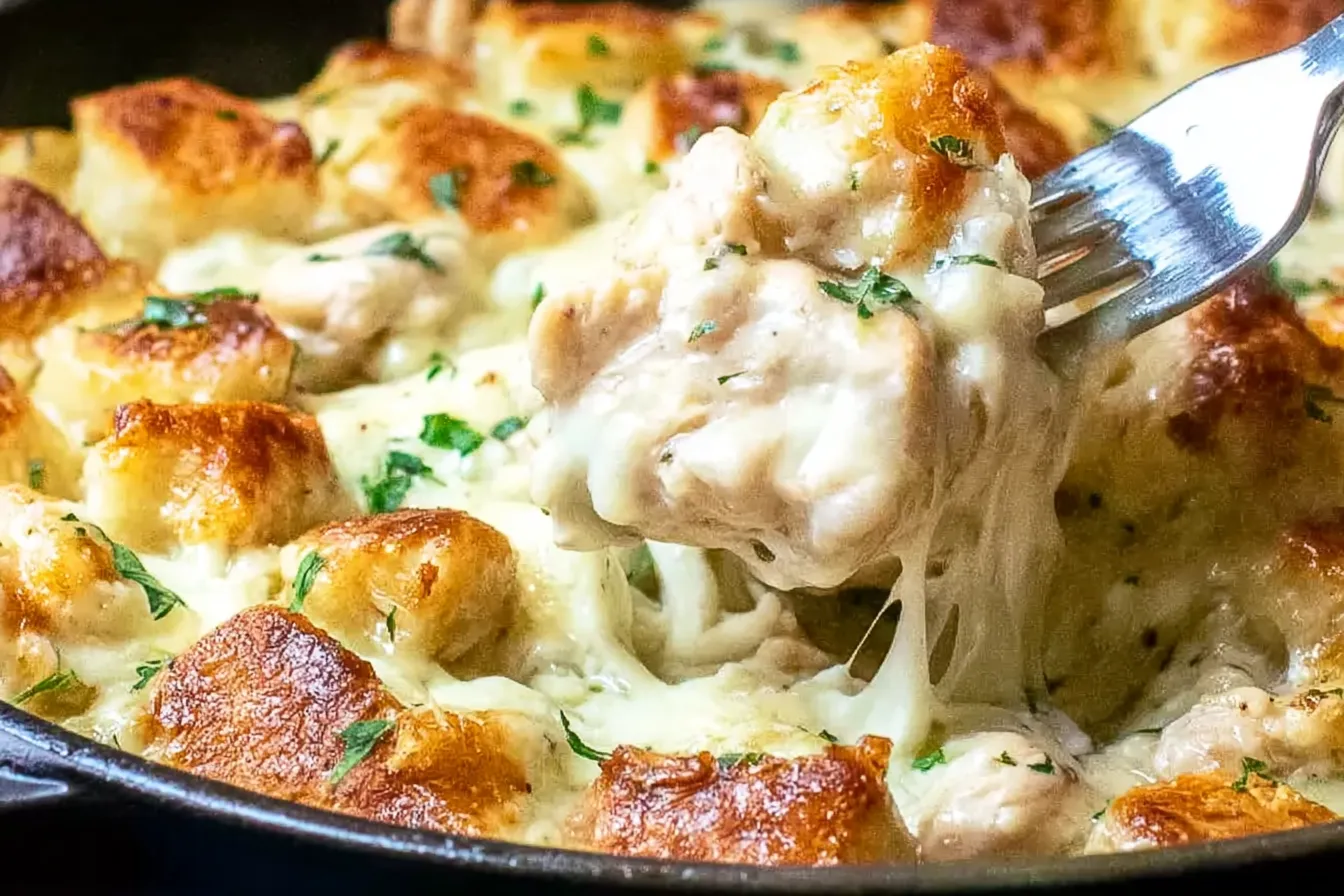 Keto Chicken Alfredo Casserole