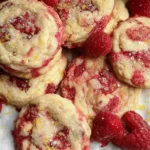 Lemon Raspberry Cookies on a Plate