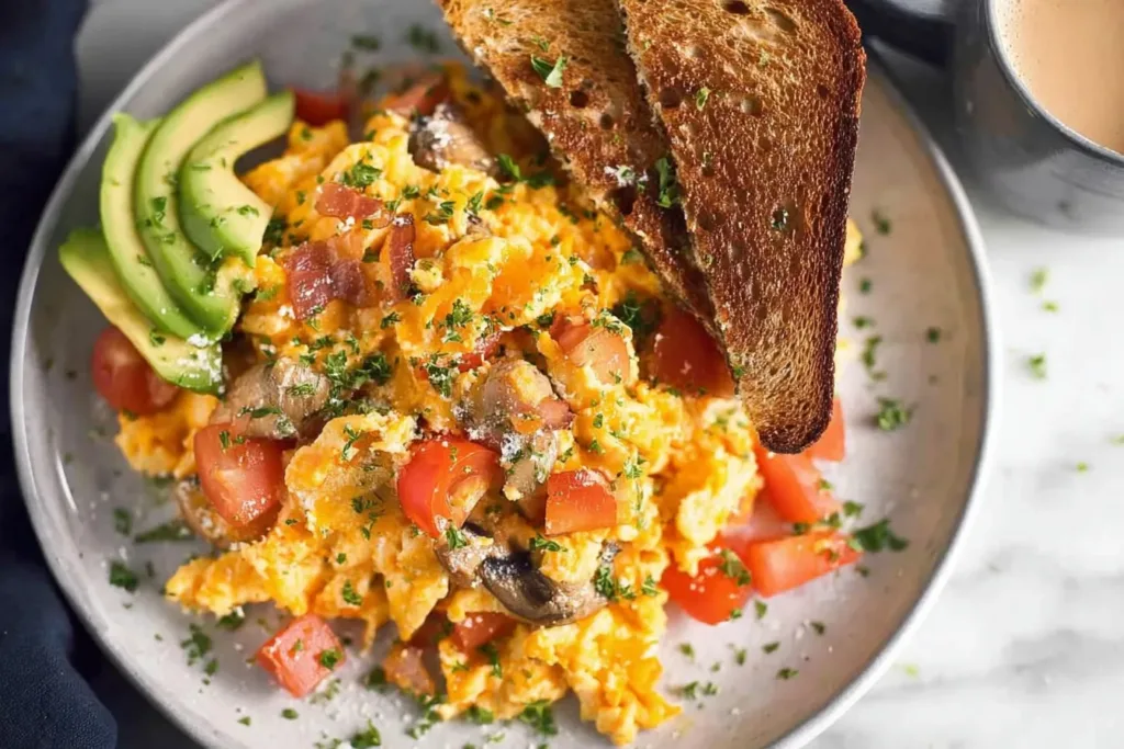 loaded scrambled eggs 3 Loaded Scrambled Eggs: A Delicious Breakfast Delight