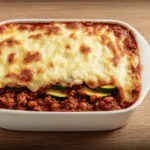 Low-Carb Zucchini Lasagna Plated for Serving