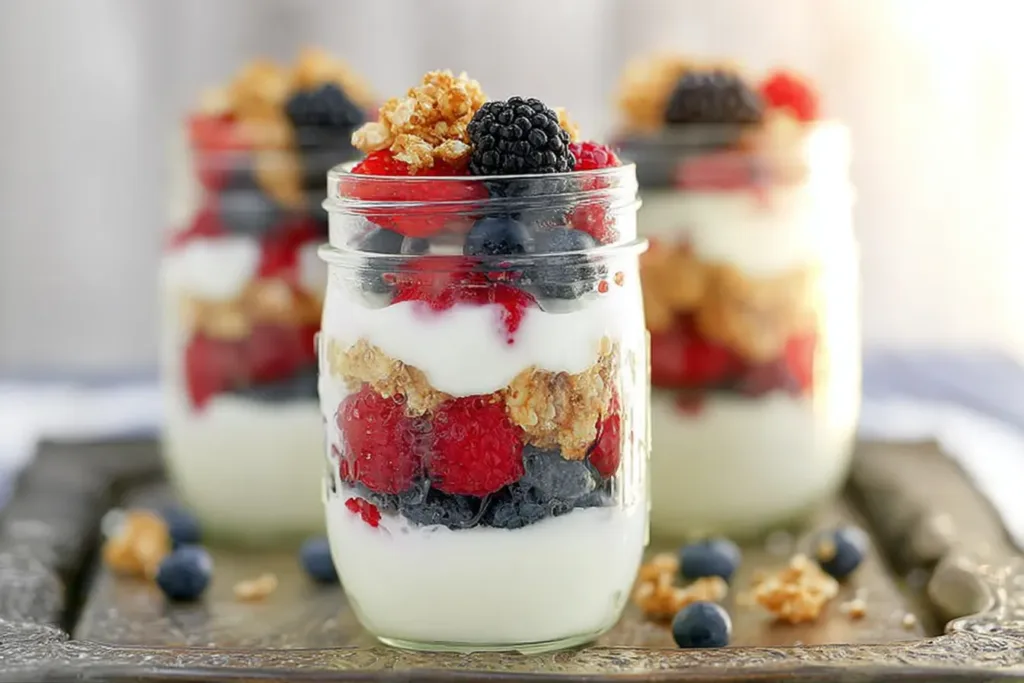 Colorful Make Ahead Fruit and Yogurt Parfaits