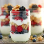 Colorful Make Ahead Fruit and Yogurt Parfaits