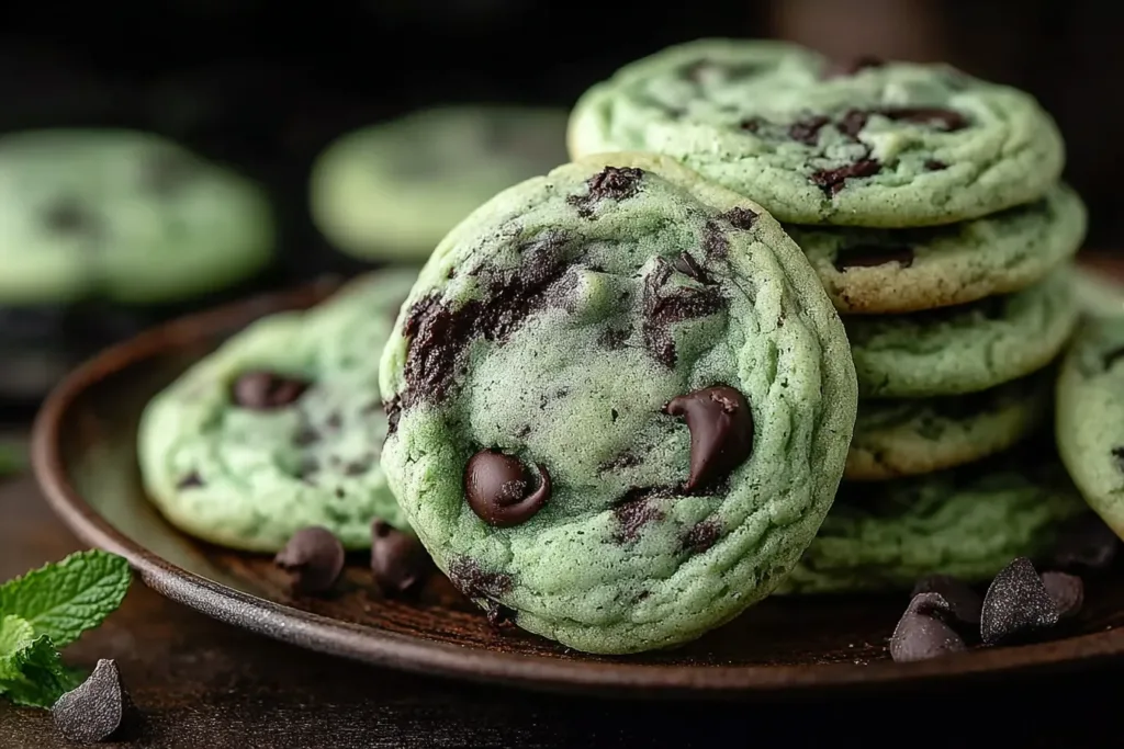 Mint Chocolate Chip Cookies Freshly Baked Delight