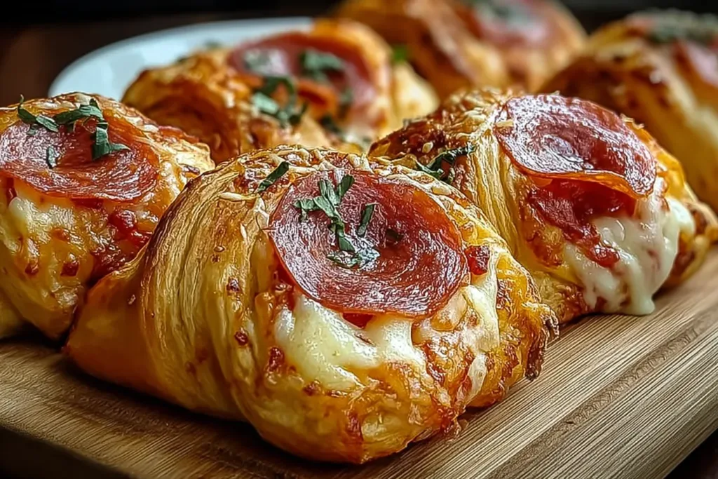 Discover the savory flavors of Mozzarella Pepperoni Croissant Rolls