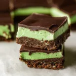 Decadent No Bake Mint Chocolate Bars
