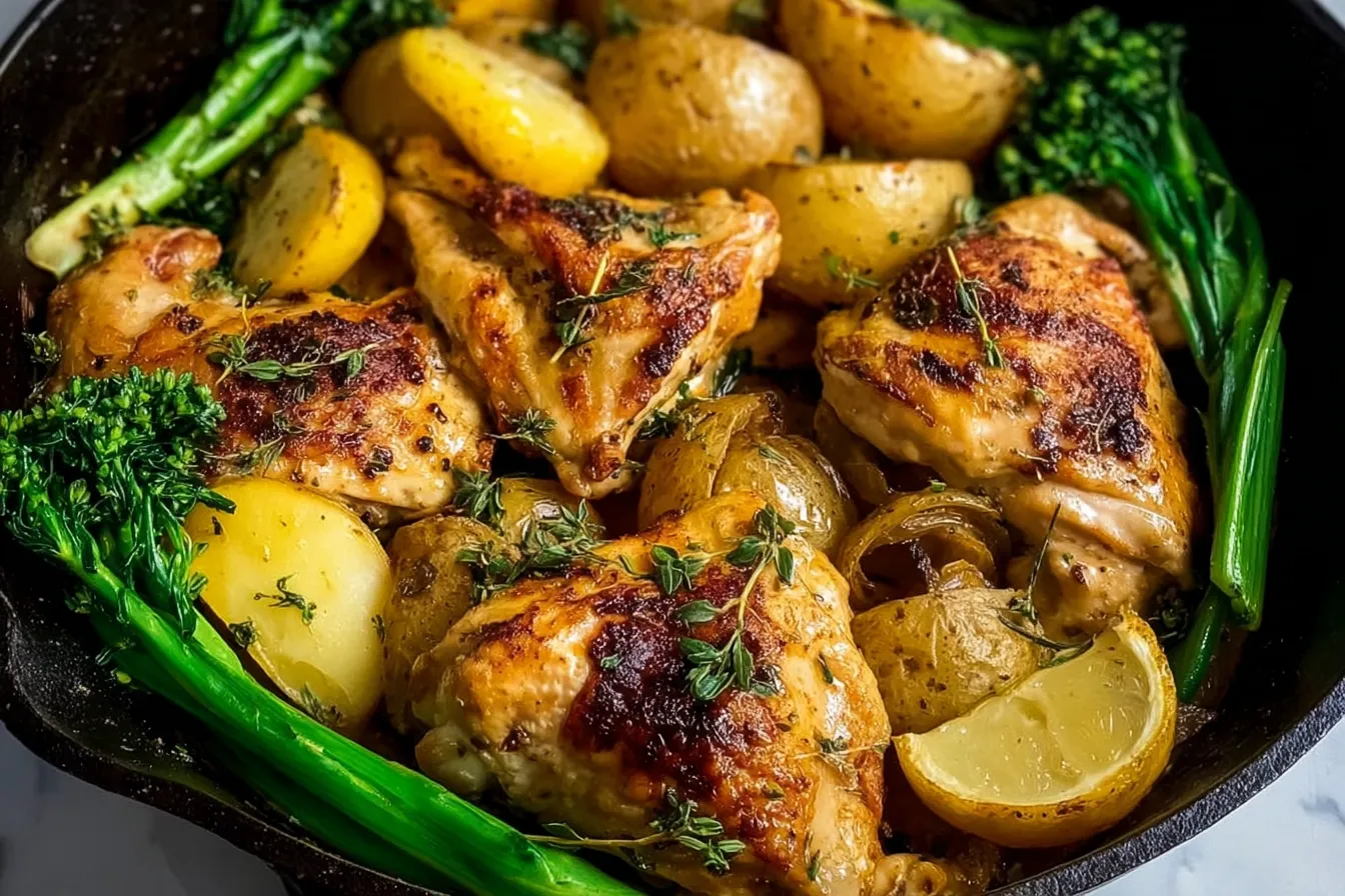 One-pan Lemon Garlic Chicken and Potatoes: Deliciously Easy 7 one pan lemon garlic chicken and potatoes 3 One-pan Lemon Garlic Chicken and Potatoes: Deliciously Easy