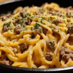 Delicious One-Pot Creamy Beef and Garlic Butter Pasta