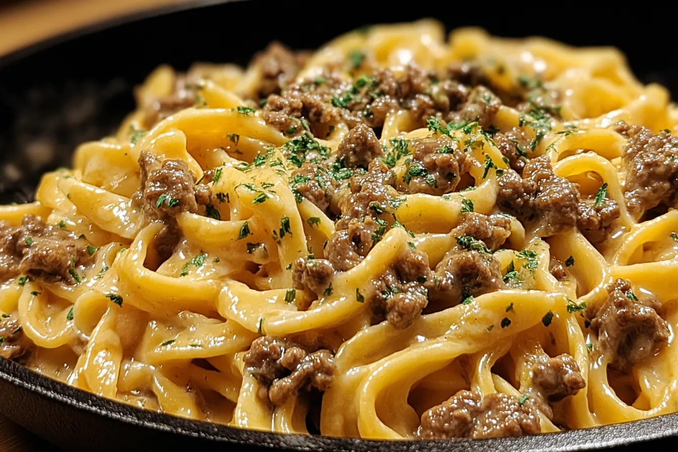 One-Pot Creamy Beef and Garlic Butter Pasta: Instant Delight 4 One-Pot Creamy Beef and Garlic Butter Pasta