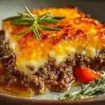 Pioneer Woman Cheeseburger Pie Served Warm and Delicious