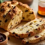 Rustic Irish Soda Bread with Currants Freshly Baked