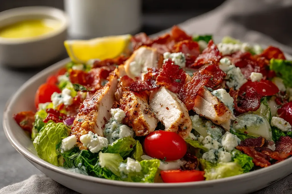 Savory BLT Chicken Salad Plated