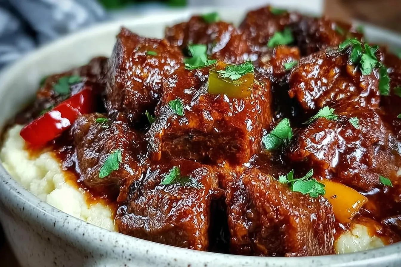 Savory Slow Cooker Mississippi Steak Bites Easy Cozy Crockpot Recipe 
