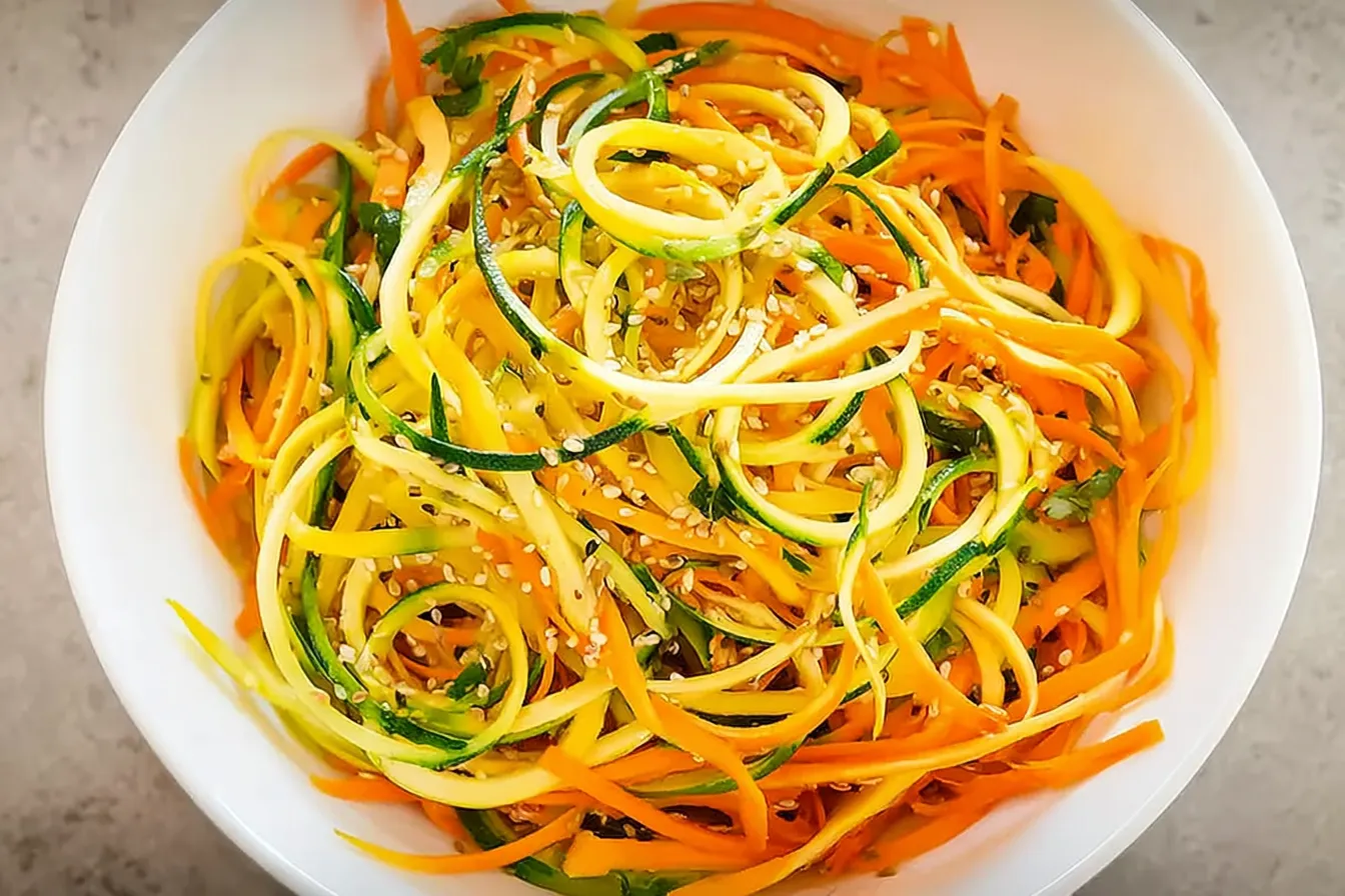 Spiralized Carrot Zucchini Salad: A Fresh Take on Salads 4 Spiralized Carrot Zucchini Salad