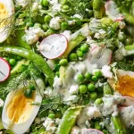 Vibrant Spring Pea and Arugula Salad with Creamy Dill Dressing