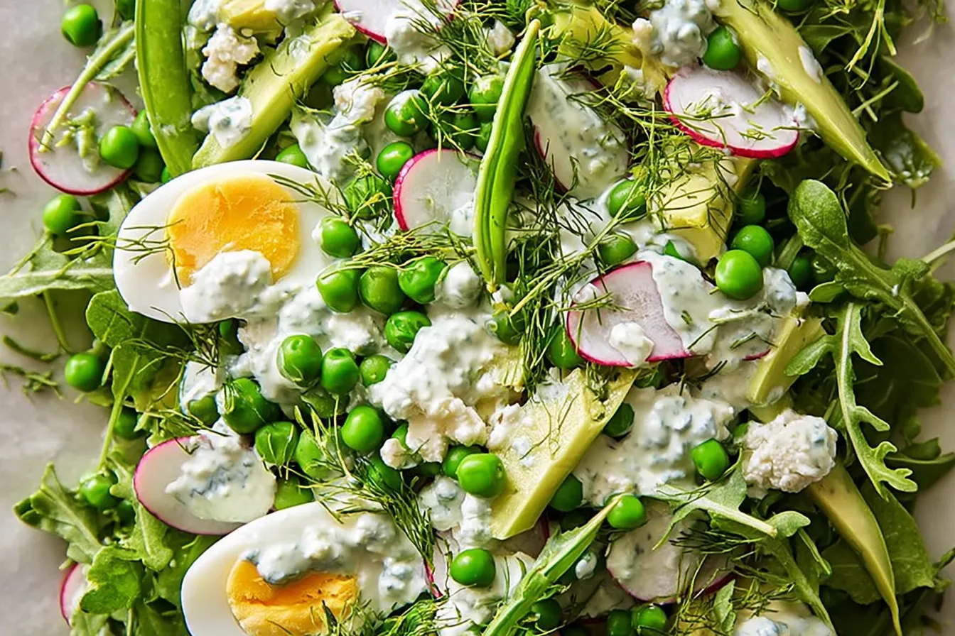 Spring Pea and Arugula Salad with Creamy Dill Dressing Delight 4 Spring Pea and Arugula Salad with Creamy Dill Dressing