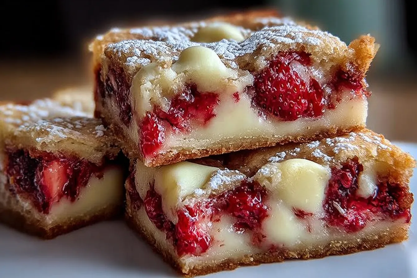 Strawberry Cookie Bars White Chocolate