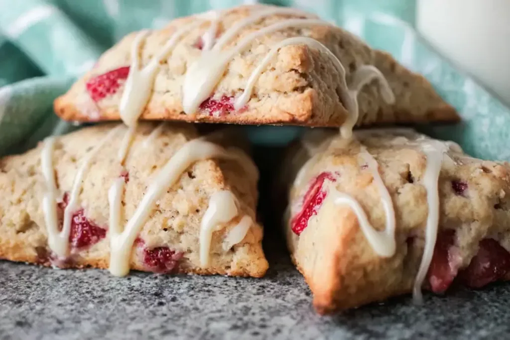Fluffy Strawberry Scones Freshly Baked