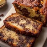 Sweet Chocolate Chip Banana Bread Freshly Baked