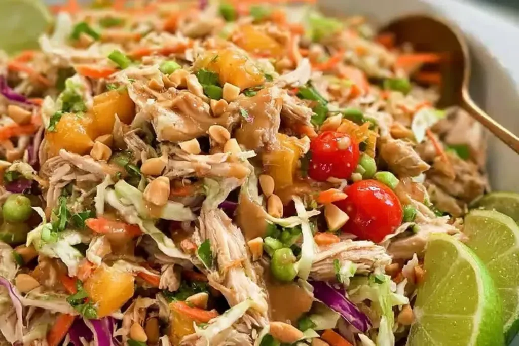 Colorful Thai Chicken Salad Ready to Serve
