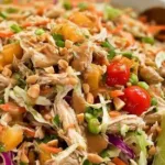Colorful Thai Chicken Salad Ready to Serve