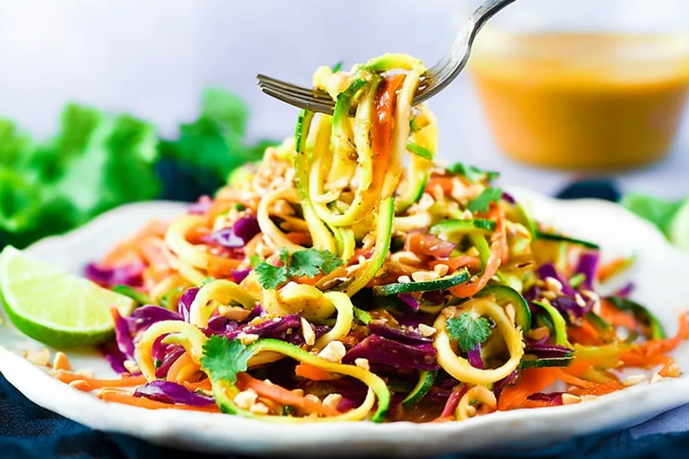 Thai Zucchini Noodle Salad | Keto + Vegan Delight 4 Thai Zucchini Noodle Salad | Keto + Vegan