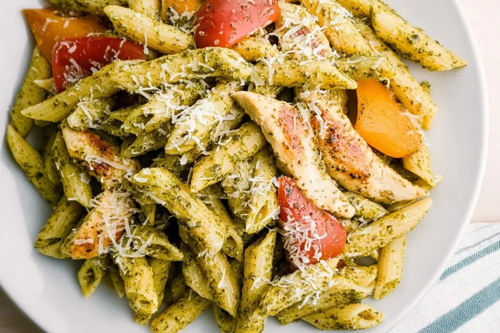 Trader Joe's Pesto Penne with Chicken Serving