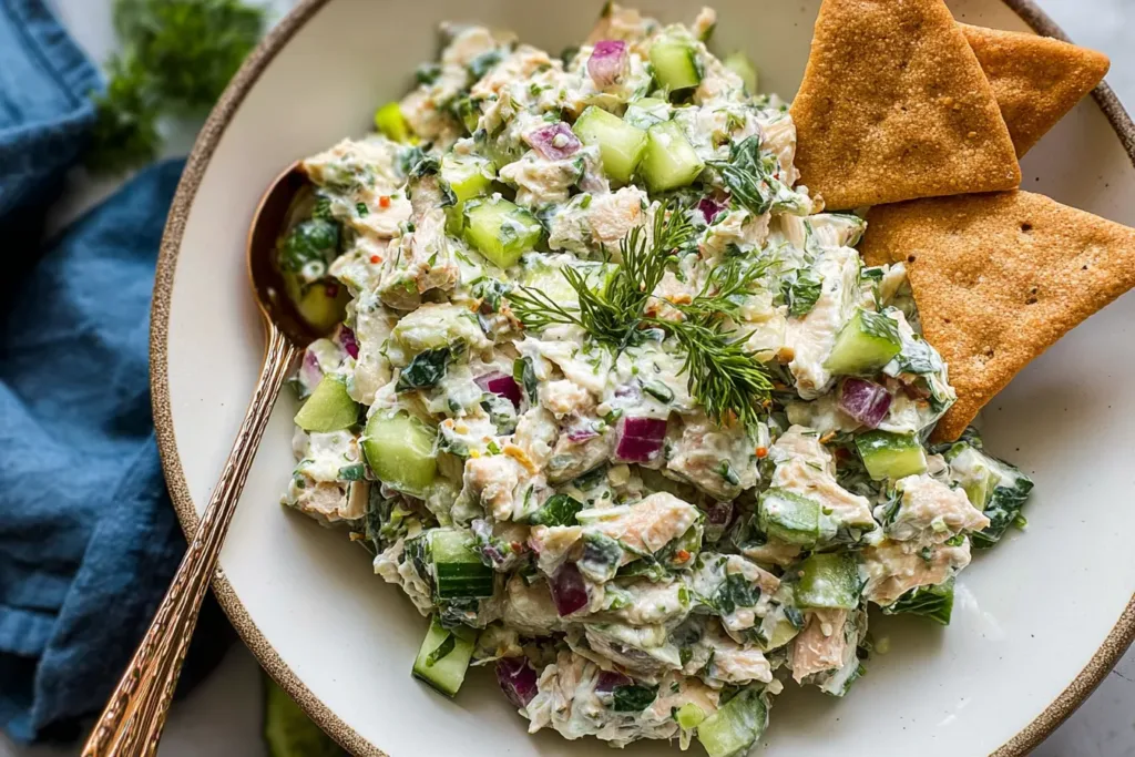Tzatziki Chicken Salad Plated Fresh