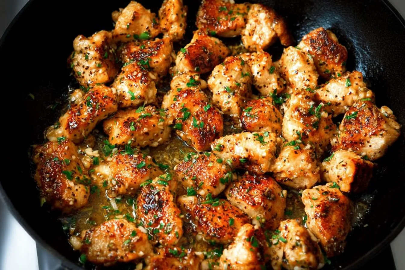 15-Minute Garlic Butter Chicken Bites: Easy One-Pan Recipe