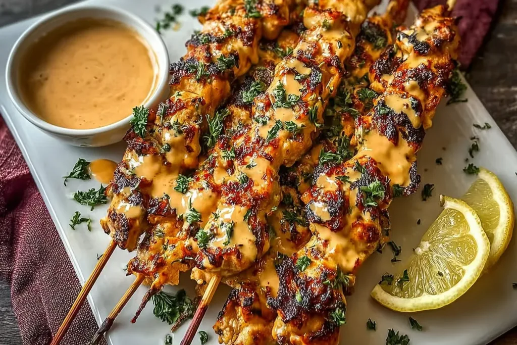 30-Minute Bang Bang Chicken Skewers Freshly Grilled