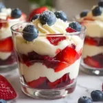 4th of July Trifle Cups with Whipped Vanilla Cream Ready to Serve