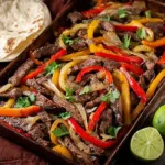 Baked Beef Steak Fajitas Fresh Out of the Oven