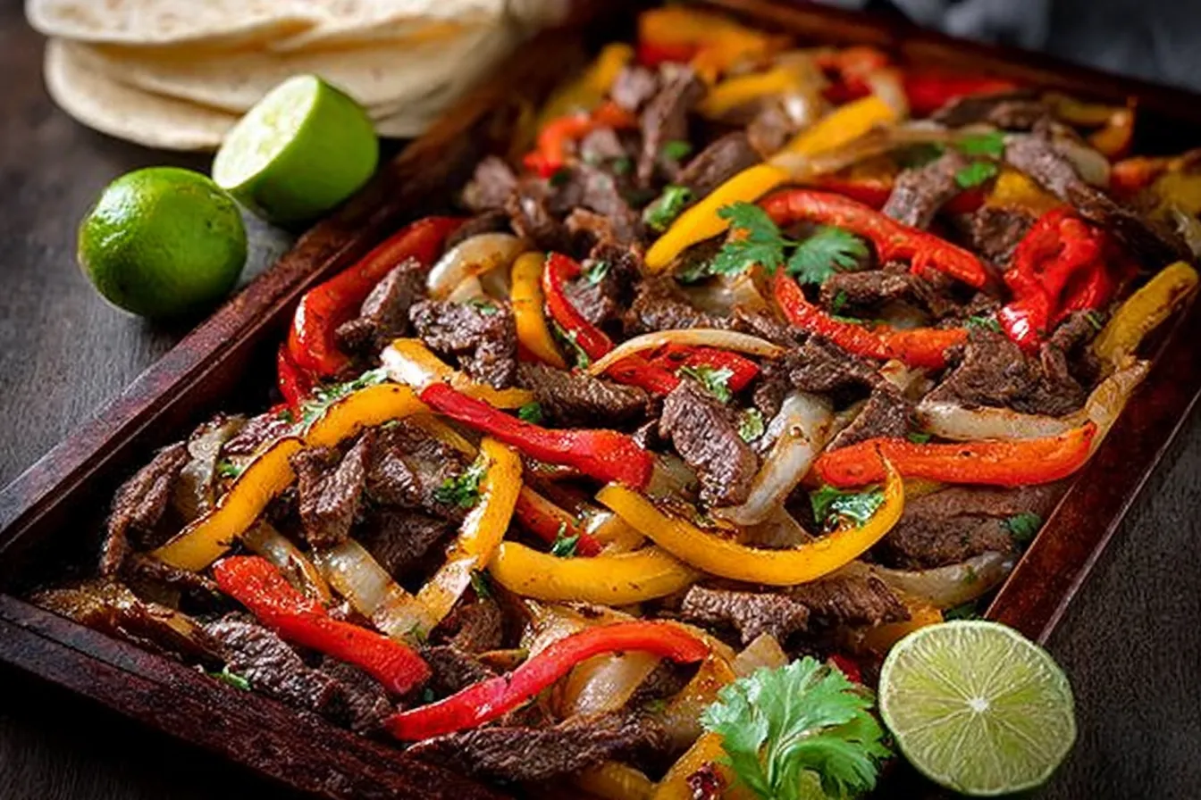 Baked Beef Steak Fajitas