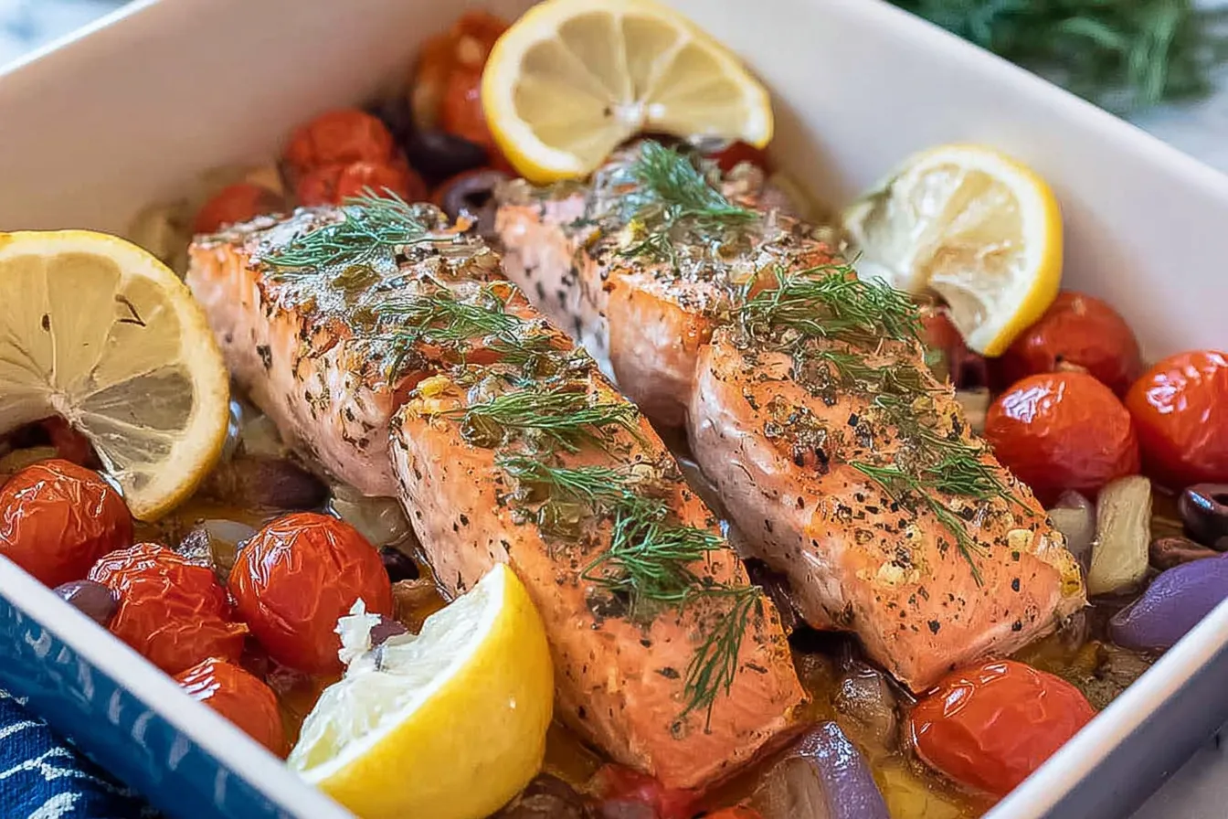 Baked Mediterranean Salmon Recipe