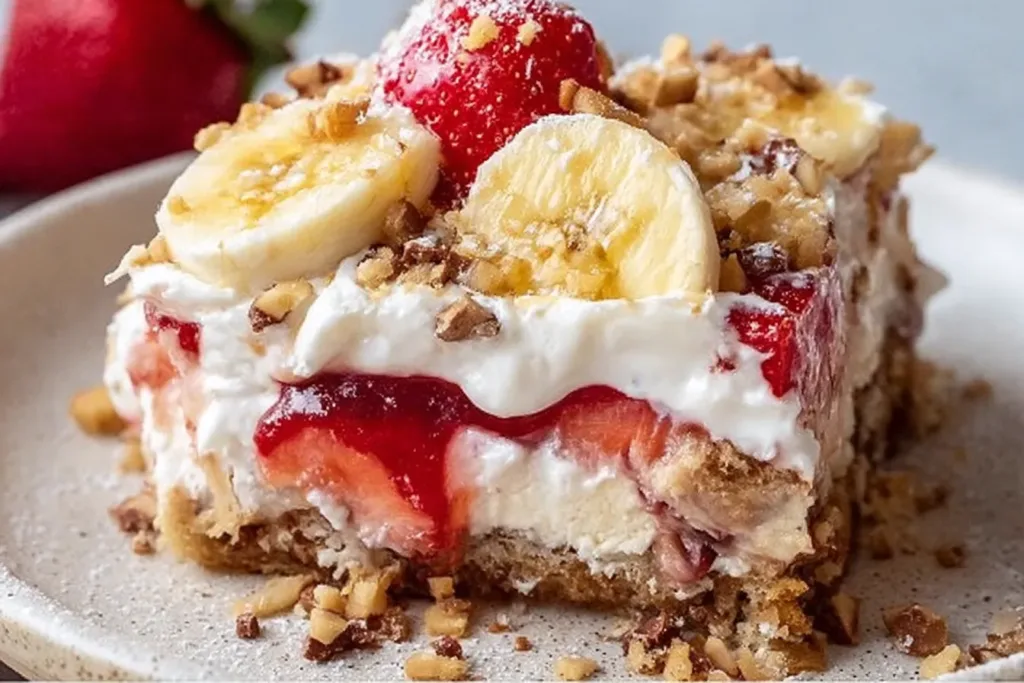 Banana Split Dump Cake Freshly Baked