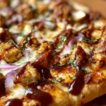 Scrumptious BBQ Chicken Pizza Freshly Baked