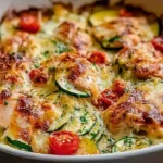 Best Mediterranean Chicken Zucchini Bake Freshly Served