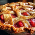 Delicious Strawberry Rhubarb Pie with a Flaky Crust