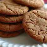 Big Soft Ginger Cookies on a Rustic Wooden Table