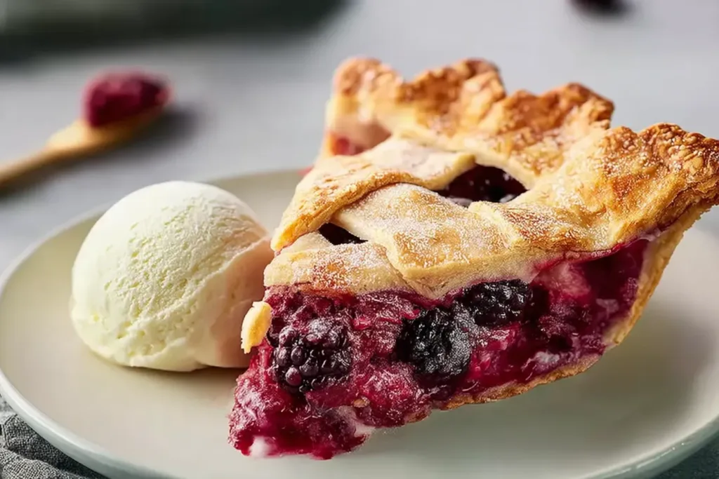 Baked Blackberry Pie Fresh from the Oven