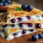 Blueberry Cheese Quesadilla - Sweet and Savory Treat