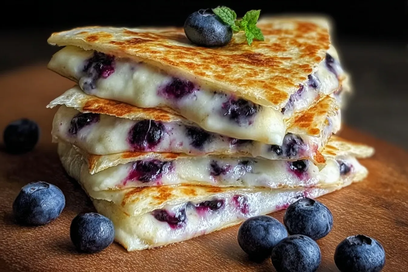 Blueberry Cheese Quesadilla
